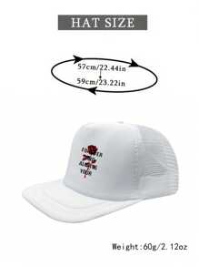 1pc Trucker Hat Flower Printing Unisex Sponge Cap Snapback Hat For Men Women Mesh Baseball Cap Adjustable Wide Brim Sun Hats Summer Flat Bill Hats
