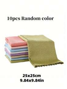 5/10 Stücke wiederverwendbare Reinigungstücher, für Küche, Spiegel, Glas, Geschirr, Bildschirme und Autofenster Reinigung, langanhaltend Reinigungsmittel und -utensilien, zufällige Farben, Reinigungszubehör, Haushaltshilfen, Raumdekor, können verwendet werden, um Ölflecken, Müll usw. zu vermeiden, geeignet für Küchen, Restaurants, Partys, Zusammenkünfte, Reisen, Geschenke für die Familie, Haushaltsgeschenke
