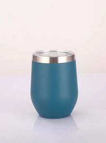 1 pieza Vaso térmico de acero inoxidable con aislamiento al vacío con forma de huevo de 350 ml/12 oz - a prueba de fugas, portátil, para bebidas calientes y frías, con retención de temperatura durante 12 horas, diseño minimalista y fluido, apto para fiestas de Acción de Gracias, Navidad, Año Nuevo, tardes de té en la oficina, picnics al aire libre, salidas de primavera, hogar, viajes, uso en la oficina, vuelta al colegio - Multicolor - Ver 21