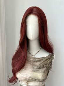 女士角色扮演长橙色 U 型蕾丝假发 26 英寸长橙色姜黄色波浪假发，自然橙色假发，易于佩戴的橙色卷发假发，耐热合成假发万圣节假发角色扮演假发（橙色）（不含配件） - 臟橘色 - 查看 4