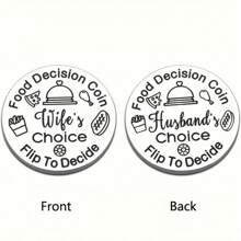 1 Stück witziges Geschenk, geeignet für Ehemann, Ehefrau, Jahrestag, Valentinstag, doppelseitiger Entscheidungsfinder, Paargeschenk, Geburtstagsgeschenk, Auto-Accessoire, Taschenbaumler, Rucksack-Accessoire, Schlüsselband mit ID-Halter, Valentinstag-Geschenk - Verschiedenfarbig - Übersicht 1