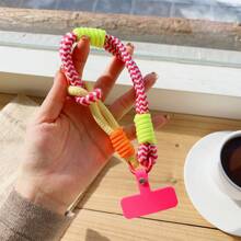 1 pieza Cordón de muñeca corto de moda para teléfono, correa de muñeca antideslizante y antidesplome con conector de funda para teléfono