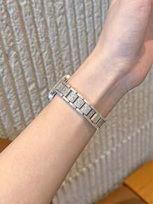 1条全水晶金属表带，兼容38/40/41/42/44/45/46/49毫米表盘，兼容 Ultra/SE/Series 11/10/9/8/7/6/5/4/3/2/1 - 星光色 - 查看 5