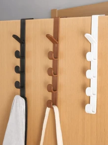 3/1pc Bedroom Door Hanger, Clothes Hanging Rack, Over The DoorPlastic Home Storage, Organization Hooks, Purse Holder For Bags Rails