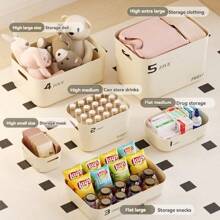 Lidded Ins Style Storage Box, Dustproof For Cosmetics, Food, Bedroom, Dormitory, Toys Back To School