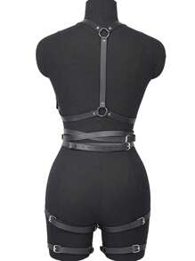 Lencería gótica de corsé de Body completo ajustable con liga, corsé decorativo de cintura tipo "cintura de avispa" de estilo punk