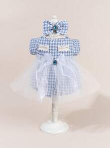 1pc Woolen Mesh Adorable Warm Thick Pet Dress/Skirt