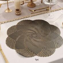 1 pièce/4 pièces/6 pièces Sets de table décoratifs à pétales rotatifs, imperméables, résistants à la chaleur, antidérapants, sets de table en PVC pour la salle à manger, les fêtes, les mariages, la décoration des vacances