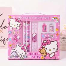 Sanrio Sanrio Stationery Set, New Stylish KT Cat Pen, Ruler, Pencil Case Set, Elegant Stationery Gift Set, Ideal Gift For Friends, Women, Christmas, Birthday, Valentine's Day, Easter, 2025 New Year, Back To School Supplies