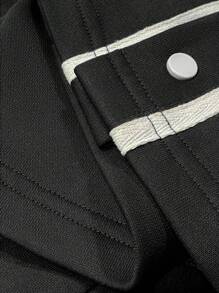 Women 2Pcs Fall/Summer Casual Form-Fitting Zip-Up Tube Top And Drawstring Elastic Waist Straight Leg Pants Set, Festival Concert Women Rave Outfits - Black - View 10