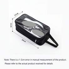 1PC Multi-Purpose Storage Bag, Transparent Shoe Box, Waterproof Portable Shoe Bag, Shoe Bag, Home Oxford Cloth Shoe Storage Bag, Cosmetics Storage Bag, Medication Storage Box, Toiletries Storage Bag, Candy Storage Bag. Multipurpose;Attention: The Color Of The Zipper Button Is Random