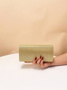 绿色圣诞节快乐节日礼品袋小信封手拿包彩色经典时尚手提包宴会晚宴包闪亮闪光金属链条斜挎包