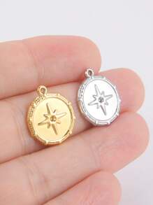 1 peça de aço inoxidável bonito mini sol e estrela do mar pingente, faça você mesmo jóias fazendo acessório para pulseira, colar, brincos