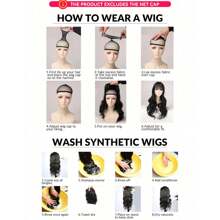 32 英寸蕾丝前波浪瑞士蕾丝合成假发，中分任意部分，适合派对和日常佩戴，自然黑色，带蜂蜜金色挑染，耐热，逼真全假发