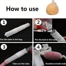 1pc 25mm/37mm Mesh Refill Bait Bags, Water Soluble Bait Wrap Bags, Carp Fishing Accessories (196.85inch)