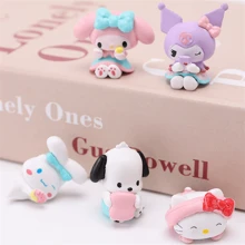 Sanrio Sanrio Hello Kitty & My Melody Set Of Five - Adorable Sleeping Posture Figurines For Office Desk Ornaments, Cake Decorations - Perfect For Halloween And Christmas