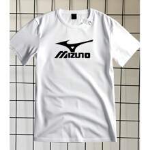 T-SHIRT 100% COTTON SHIRT PRINT MIZZU TENNIS TOP - 白色 - 查看 1