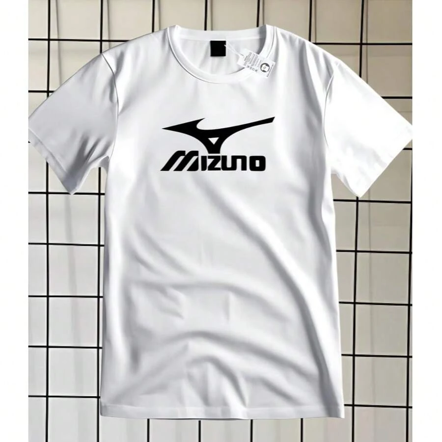 T-SHIRT 100% COTTON SHIRT PRINT MIZZU TENNIS TOP - 白色 - 查看 1