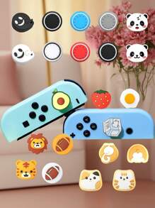 2pcs/4pcs Joystick Cap Joy-Con Controller Grip Handle Button, Compatible With Nintendo Switch/Switch OLED/Switch Lite, Joystick Silicone Cover Cap, Accessories Compatible With Switch Gaming Console