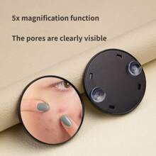 5X Magnifying Makeup Mirror, High Definition, Suction Cup, Portable Round Wall-Mountable Mirror For Blackhead & Pimple Extraction Home Bathroom Decor Fall Decor Bathroom Accessories Back To School - Multicolor - View 2