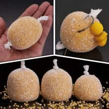 1pc 25mm/37mm Mesh Refill Bait Bags, Water Soluble Bait Wrap Bags, Carp Fishing Accessories (196.85inch)