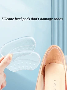 1 对硅胶前掌垫，防滑、防痛、防摩擦女式鞋垫 - 無色 - 查看 2