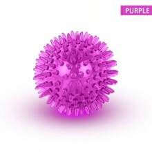 1 件吱吱作响的狗玩具球（6 种颜色），小型/中型/大型犬咀嚼玩具，攻击性咀嚼牙齿清洁玩具