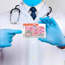 1 张 EKG STEMI 分析徽章卡，用于快速解释 - 兼容水平和垂直布局（正面和背面打印） - 彩色 - 查看 5