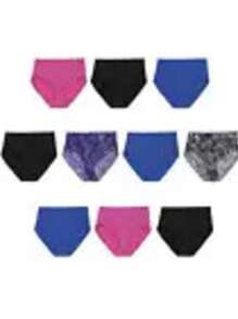 Hanes 10 Pack Briefs Underwear Women's Microfiber Cool Comfort Panties Tag Free - Multicolor - View 5