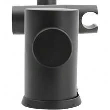 SENDERPICK Barra de ducha para duchas de mano, regulable en altura, soporte de cabezal de ducha de pared, acero inoxidable 66 cm para baño para un uste flexible (negro)
