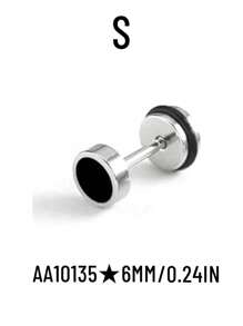 1 Cặp Hoa Tai Nam Bằng Thép Titan Tròn Màu Đen Nhỏ Giọt Dầu Hoa Tai Đính Đá Thời Trang Cho Nam Bằng Thép Không Gỉ Phụ Kiện Trang Sức Punk - màu đen - Xem 13