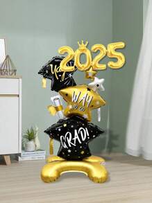 kumozawa 2026 Graduation Party Balloon Set, Prom Decorations 2026, Graduation Gifts, Party Decor, Class Of 2026 - Black Gold - View 3