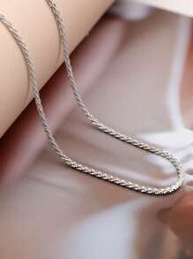 1pc Minimalist Sparkling Starry Anklet - Silver - View 2