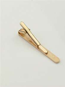 1 件男士个性化金色领带夹，正式婚礼 - 金色 - 查看 4