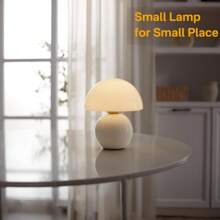 Dawnwake Ceramic Base Mushroom Table Lamp Small,Unique Aesthetic Cute Small Night Light For Christmas Gifts - 粉紅色的 - 查看 7
