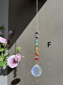 1 Sonnenfänger, goldene Sonne mit Strass Prisma Anhänger, leuchtender Regenbogen Fänger, Kristall Anhänger Heim Dekoration, Fenster Deko zum Aufhängen, Meditation, Kontemplation, Tagträumerei, Geschenk für Mutter, Geschenk für Mädchen, Urlaubsgeschenk, Gartendekoration, Außendekoration, Beileidgeschenk, Geburtstagsgeschenk, Geschenk für neues Zuhause, Valentinstag Geschenk, Valentinstag, Valentinstag Dekorationen, Valentinstag Geschenke, Heimdekoration, Raum Dekoration, Wanddekoration Abschluss - Gold - Übersicht 7