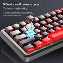 FREEWOLF ATTACK SHARK X65PRO HE Rapid Trigger-toetsenbord, magnetisch toetsenbord, 0,01 mm RT-nauwkeurigheid gamingtoetsenbord met C01PRO-spiraalkabel, magnetische schakelaar, tri-mode, 0,125 ms latentie, 8K pollingsnelheid, voor gamers