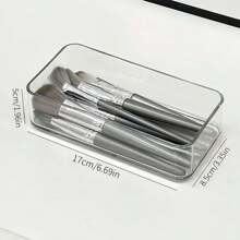 6/7/8 sztuk/zestaw Przezroczysty pojemnik na kosmetyki, minimalistyczny przegroda szuflady, organizer do makijażu pędzli do cieni do powiek, uchwyt na pędzle do perfum, przezroczysty akrylowy organizer na blat, lakier do paznokci, pielęgnacja skóry, makijaż, wiele funkcjonalnych półek do przechowywania