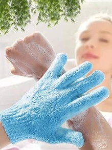 1 pièce Gants exfoliants pour le bain, mitaines de douche réutilisables pour le brossage, le grattage du dos, le massage et l'exfoliation du corps, accessoires de nettoyage du corps