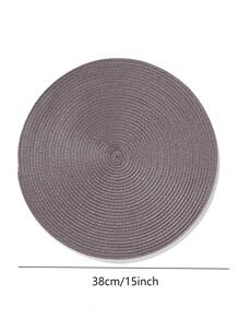 2 pièces/4 pièces/6 pièces Sets de table ronds anti-dérapants de 15 pouces en PP multi-couleurs, accessoires de cuisine, nappes, conviennent pour les restaurants et les fêtes, les repas, les festivals, les mariages, les soirées, les hôtels, les fermes, les rassemblements familiaux