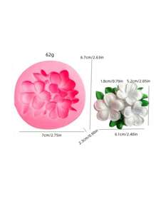 1pc Multifunction Silicone Plumeria Mold, Household - Pink - View 2