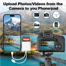 SD Card Reader Compatible With IPhone IPad, Dual Lightning & USB-C Connector Memory SD Card Adapter, Support SD/MicroSD Cards, High-Speed Trail Camera Viewer, Plug And Play