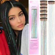 6 Stücke glänzende Haarmetall Band Clip Perücken Stück Glitzer Band Haar Party Fokus Delikates Auffälliges Geschenk Schönes Haaraccessoire Geschenk für Mädchen