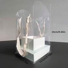 1/3/5 piezas Caja portadora de flores, Caja de embalaje de ramos, Caja transparente para arreglar flores, Caja de regalo floral DIY, Decoración de escritorio, Regalo, Regalo de cumpleaños, Regalo de boda, Regalo del Día de San Valentín, Regalo del Día de la Madre - Multicolor - Ver 9