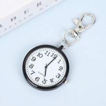 New Arrival Large Dial Quartz Hanging Wall Clock, Macaron Color, Children's Pocket Watch, Minimalist Numeric Keychain Nurse Watch