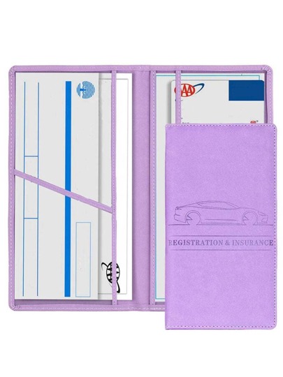 A Car Insurance Data File Protection Cover Car Business Card Storage Card Bag PU Leather Identity Driver's License