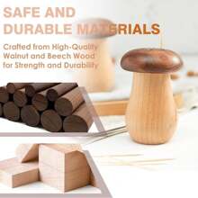 Charming Mushroom Shaped Toothpick Holder - Made Of Black Walnut Wood, Perfect For Kitchen And Restaurant Decoration, Ideal Gift For Valentine's Day, Thanksgiving, Mother's Day, And Father's Day