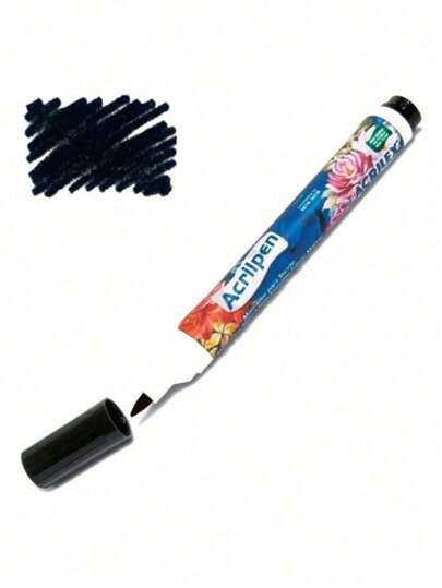 Caneta Para Tecido  Preta  Acrilex