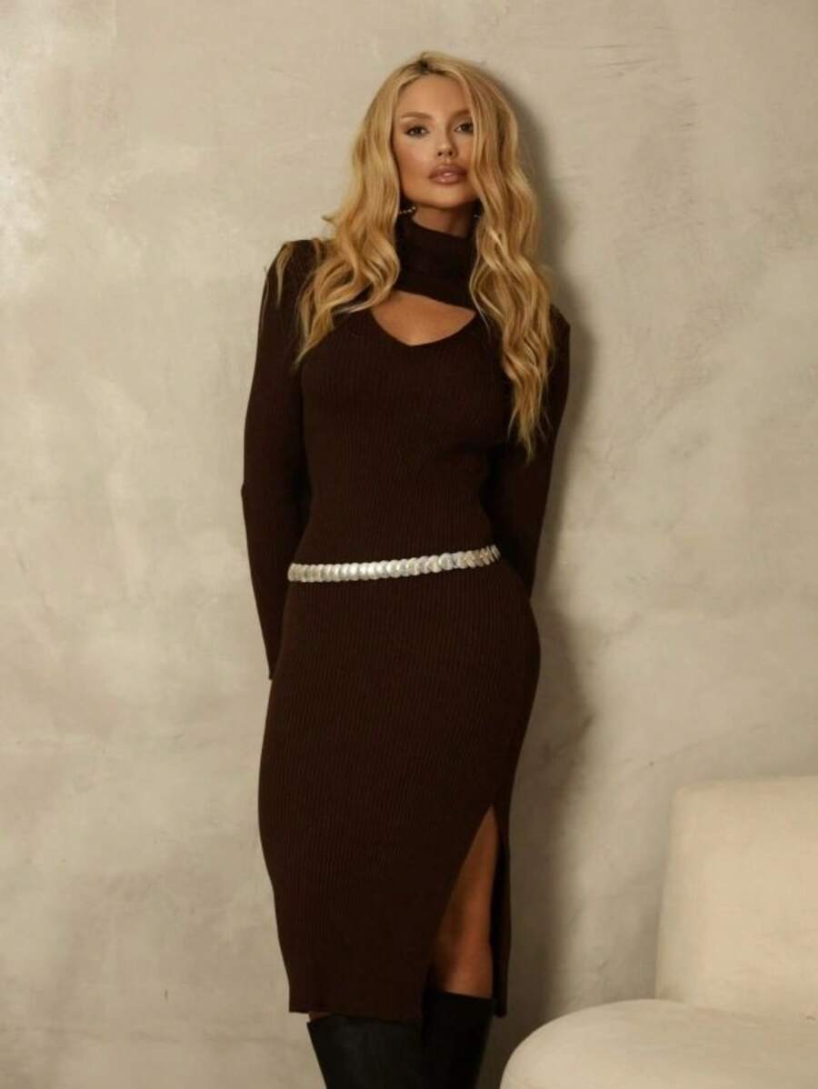 Vestido Maiara - Marrom - Visão 1
