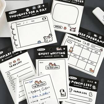 1 件待办事项清单便签计划待办事项清单打孔卡贴纸 30 张备忘记事本适用于提高工作效率、学校用品、返校